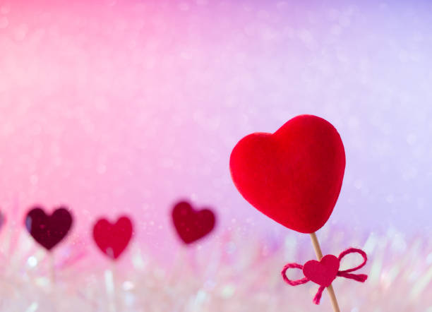 hearts background bokeh light - valentine imagens e fotografias de stock