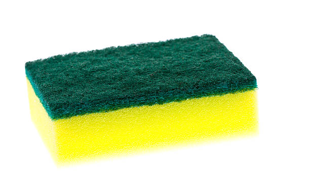 istock Colorful new clean scrubber pad or scourer. 119937387
