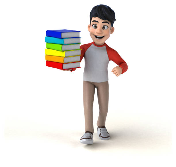 istock Fun 3D Asian teenager with a manga style 1199375607