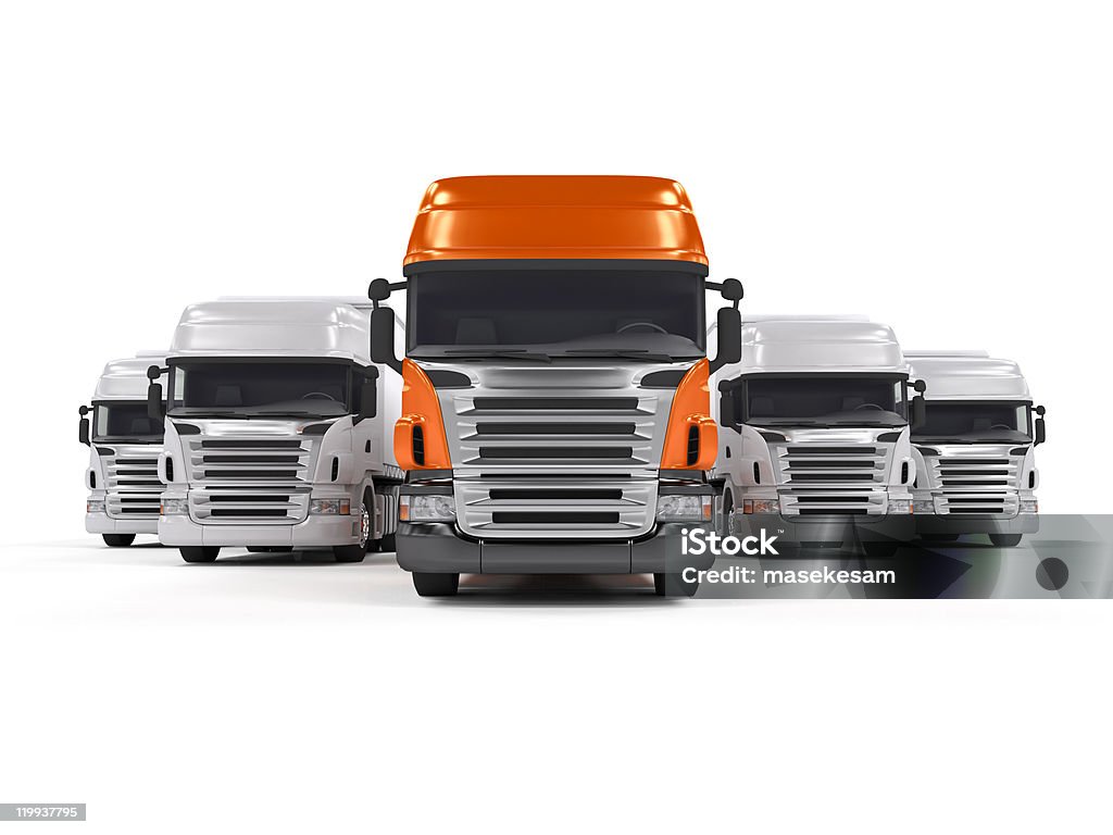 Trucks isolated on white  Truck Stock Photo