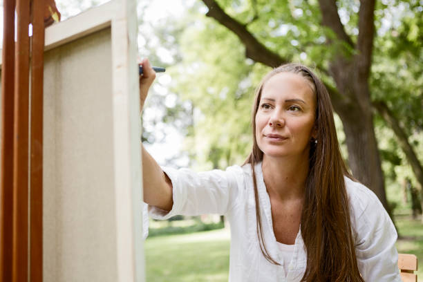 istock Artist creating painting in nature 1199380426