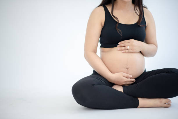 istock Meditate when giving birth Close-up 1199382159
