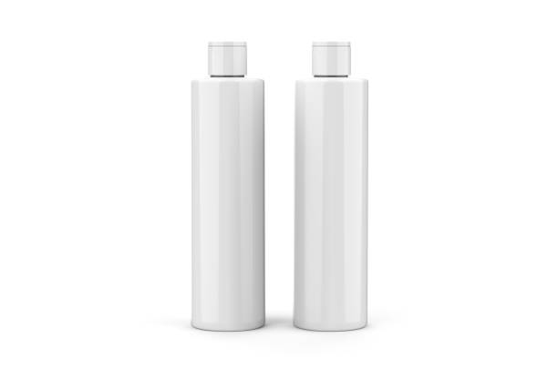 istock Cosmetic bottle mock up template on isolated white background. Liquid container for gel, lotion, cream, shampoo, perfume, bath foam, 3d illustration. 1199390383