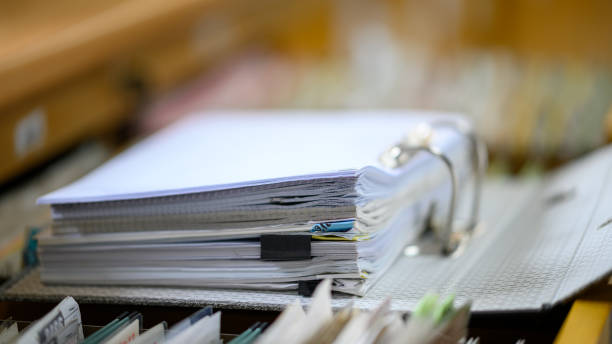 istock The documents in the file placed on the office desk 1199390626