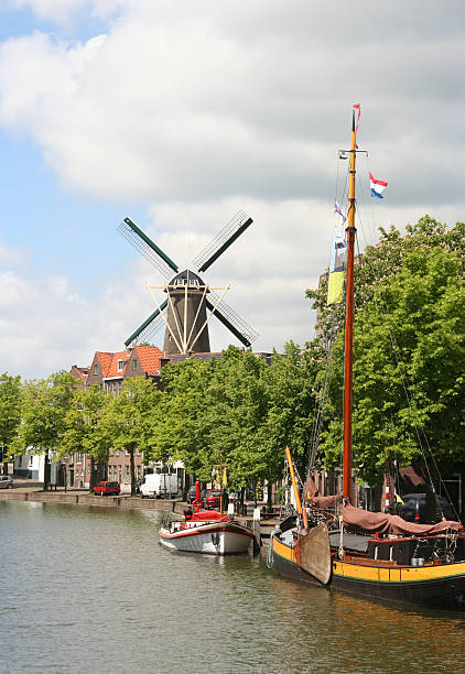 istock Dutch Canal and Windmill 119939141