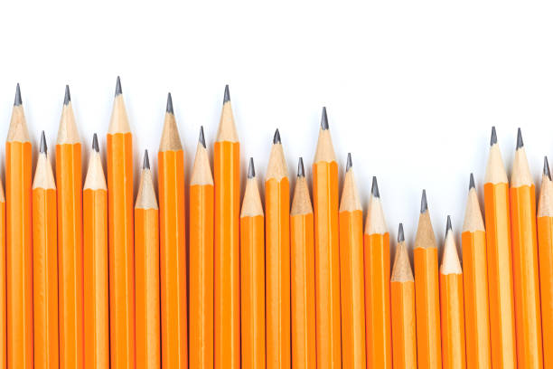 istock Yellow pencils on a white background 1199393204