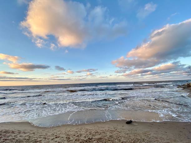 istock Baltic Sea autumn coast beach Bolderaja Riga Latvia 1199393471