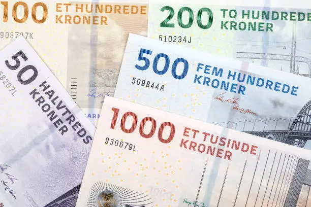 Photo of Danish money a business background