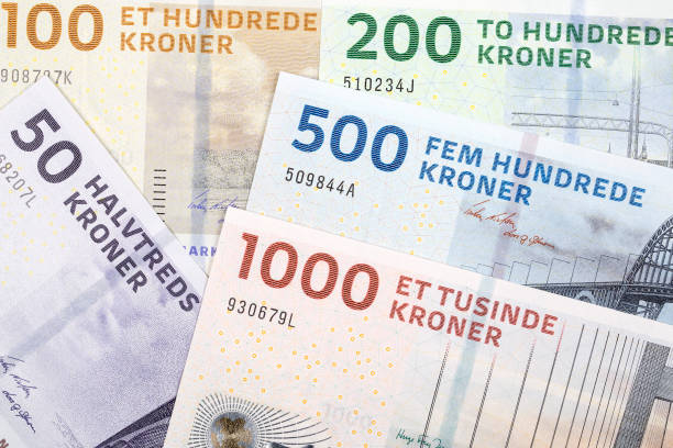датские деньги бизнес фон - danish currency стоковые фото и изображения