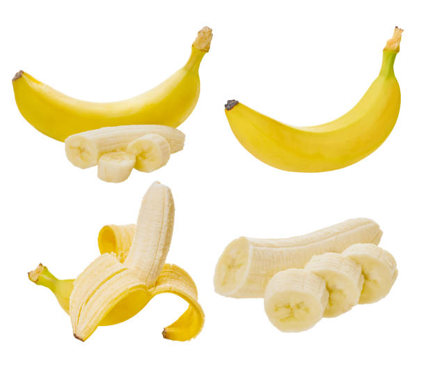 set of bananas isolated