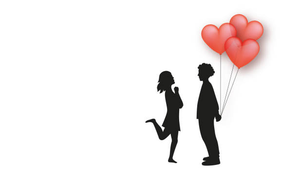 Camping romance ,Shadow of a couple in love in a tourist tent in nature. camping in the wilderness, love valentine concept