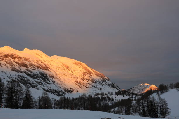 istock sunset at Mount traweng at Tauplitzalm 1199408577
