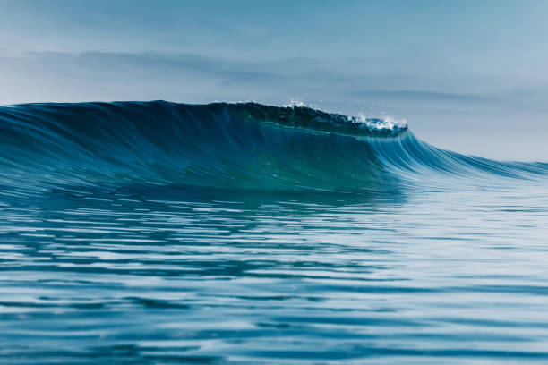 istock Barrel wave for surfing in ocean. Breaking transparent wave 1199410724