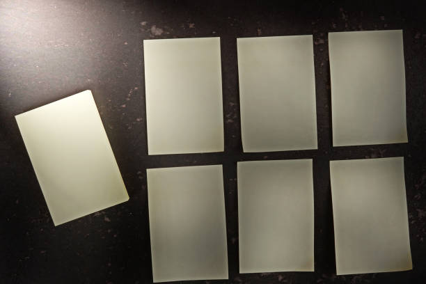 istock Yellow stickers on a grunge background. 1199411843