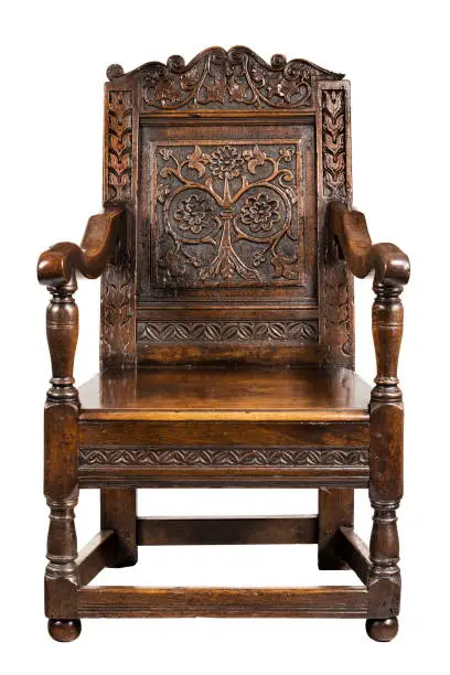 large arm chair carved oak ancient dining