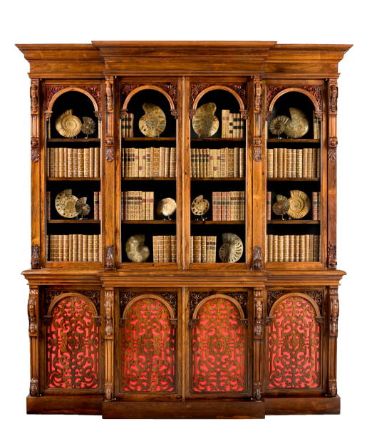istock English breakfront Bookcase dresser with books 1199413863