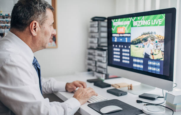 istock An older businessman bets online from the office 1199415111