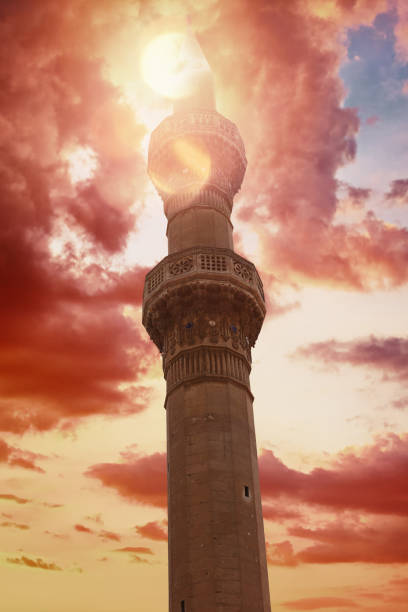 istock Minaret in a cloudy sunset sky 1199415980