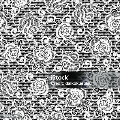 Lace Roses Pattern Free Vector Rose Lace Patterns