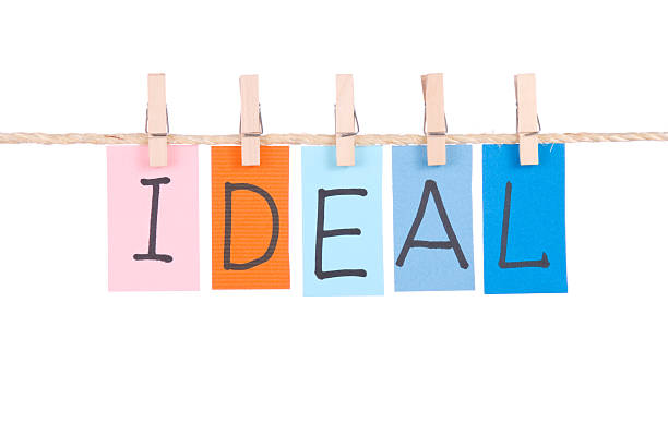 istock Ideal, Colorful words hang on rope 119941996