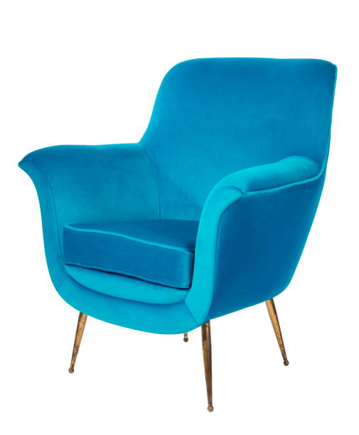 istock Old retro sixties style chair in blue 1199420618