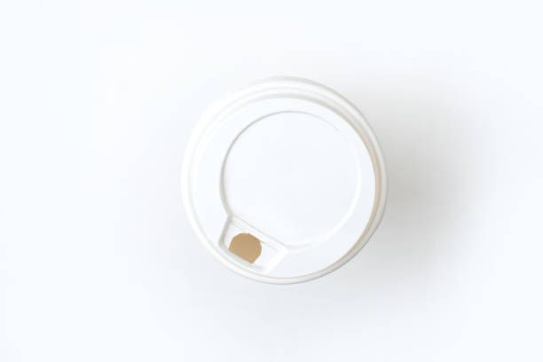 istock Paper coffee cup top view white background. Isolated. 1199421134