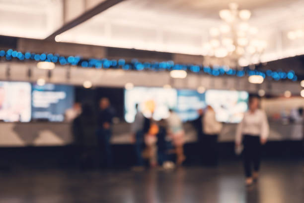 istock Blurred background reception at the hotel Blur background with bokeh 1199422045