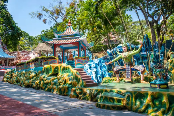 Haw Par Villa Theme Park. This park has statues and dioramas scenes from Chinese mythology, folklore, legends, and history.
