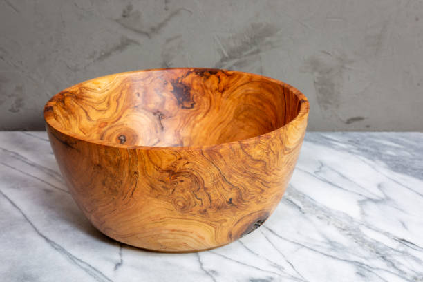 istock Hand turned cherry wood bowl 1199422952