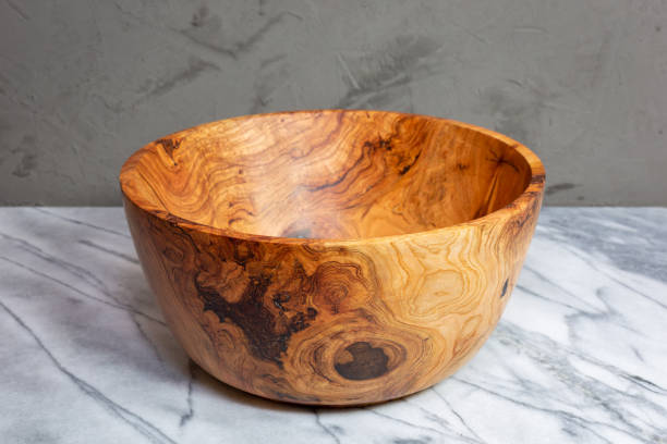 istock Hand turned cherry wood bowl 1199423018