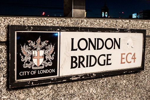 June 11, 2017 - London, United Kingdom: London Bridge Road Sign in London