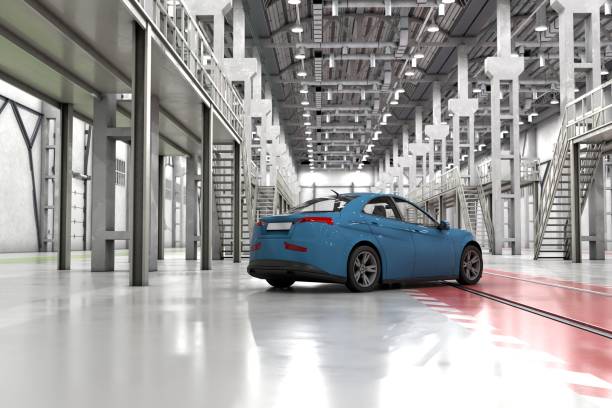 istock Unbranded modern car at the factory 1199427478