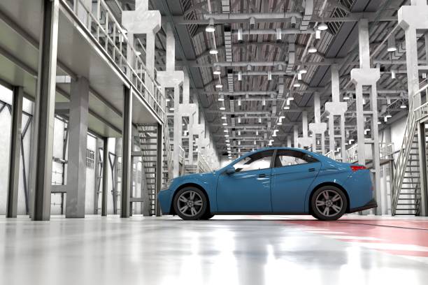 istock Unbranded modern car at the factory 1199427497