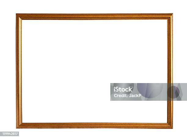 Gold Picture Frame Stock Photo - Download Image Now - Art, Blank, Border - Frame