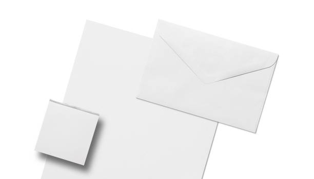istock Blank letterhead, letter and notes isolated on white 1199431902