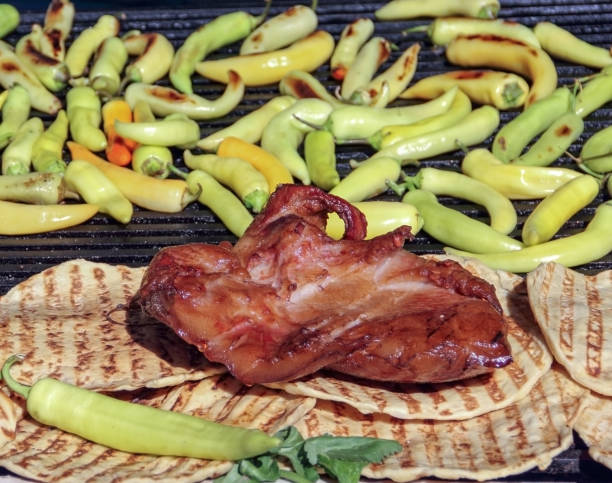 istock Peppers  and meat on the grill 1199432030