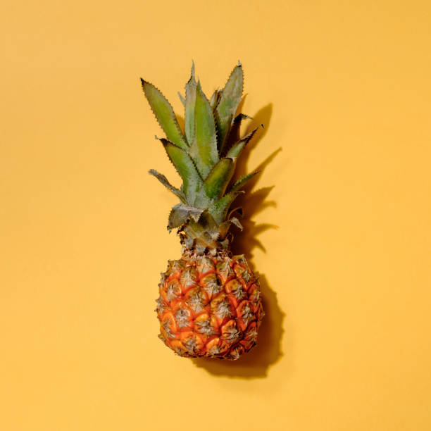 istock Creative layout made of pineapple. Flat lay. Food concept. Colorful fruit pattern of fresh pineapples. 1199432218