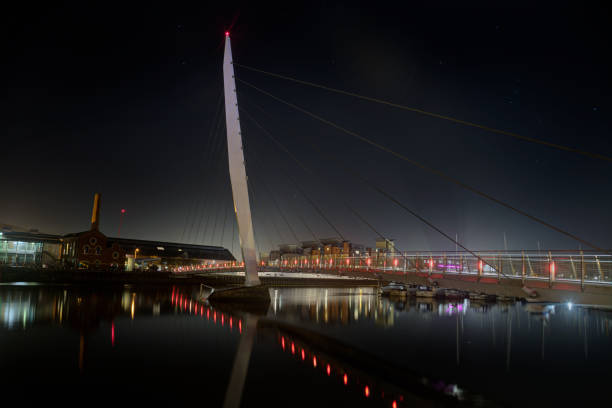 istock Late evening at Swansea Sail Bridge 1199439125