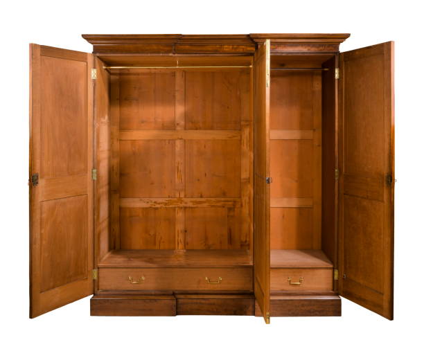 istock antique mahogany bedroom wardrobe closed isolated on white 1199441361