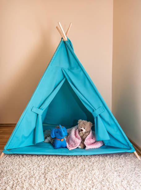 istock toys in blue wigwam 1199447657
