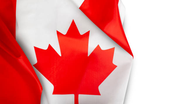 istock Waving Canada flag isolated on a white background 1199448168