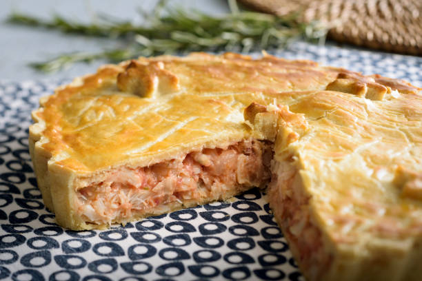 istock Sliced chicken salty pie 1199453909