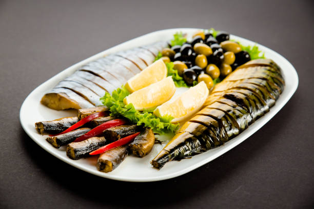 Smoked sardines and mockerel plate
