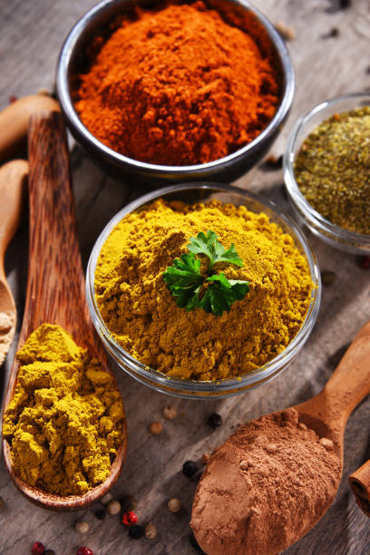 istock Variety of spices on kitchen table 1199456381