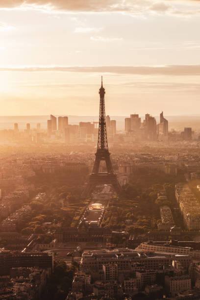 istock Aerial panoramic view of Paris cityscape 1199457391