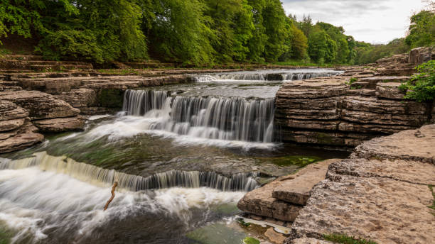 aysgarth falls, north yorkshire, angleterre - wensleydale photos et images de collection