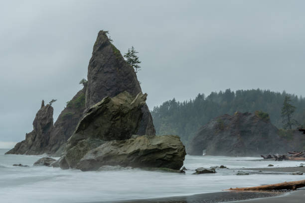 istock Sea Stacks And Crashing Waves At Rialto Beach 1199459573