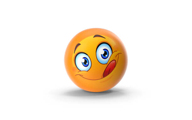 Cartoon style cute 3D emotion on white background. Easy to cut out and crop for all your social media, print and design needs. 3D rendering.