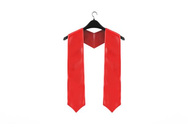 istock Blank Two Side Embroidered Graduation Stole for Mock up, 3d render illustration. 1199469285