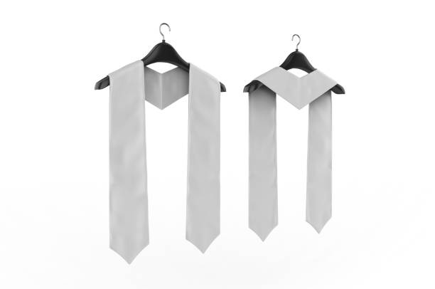 istock Blank Two Side Embroidered Graduation Stole for Mock up, 3d render illustration. 1199469287